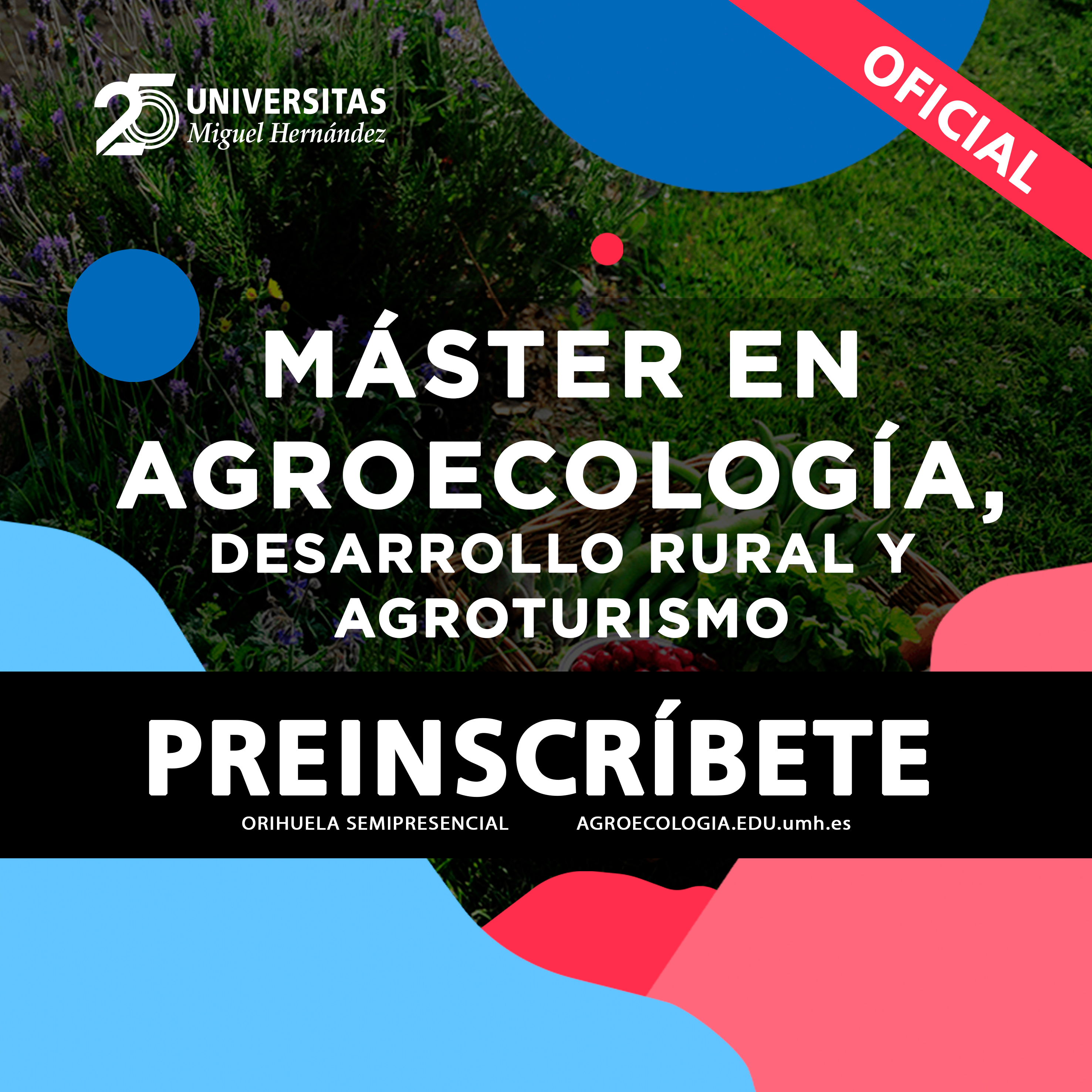 Preinscripción para el Máster Universitario en Agroecología, Desarrollo Rural y Agroturismo